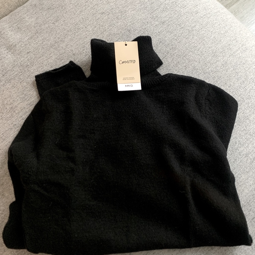 Mango black turtle neck sweater